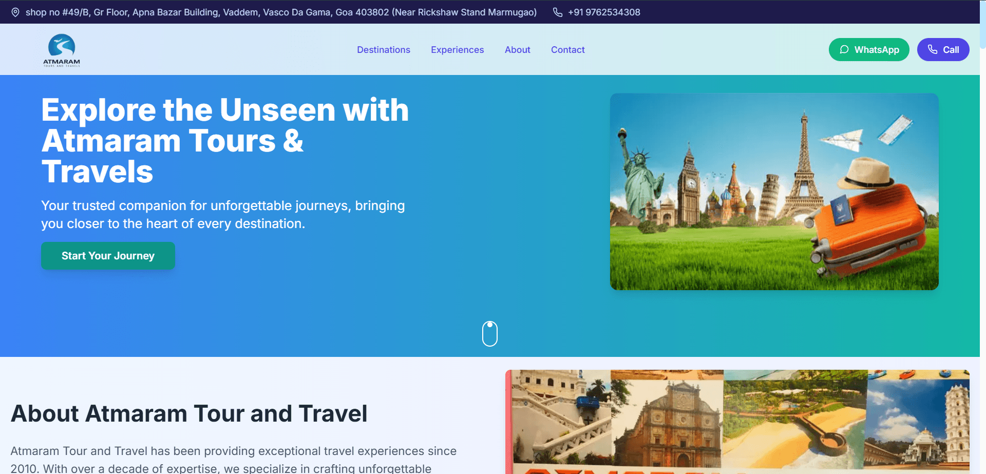 Tour and Travel Landing Page